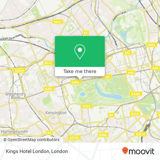 Kings Hotel London, 62 Queensborough Terrace Bayswater London W2 3SH map