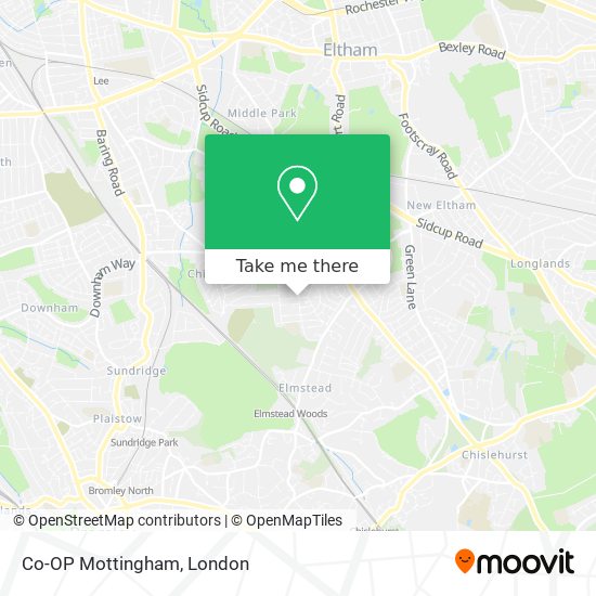 Co-OP Mottingham map