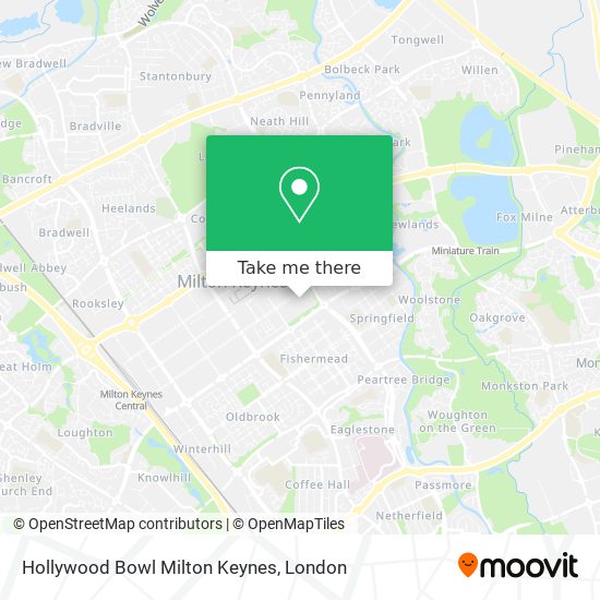 Hollywood Bowl Milton Keynes map