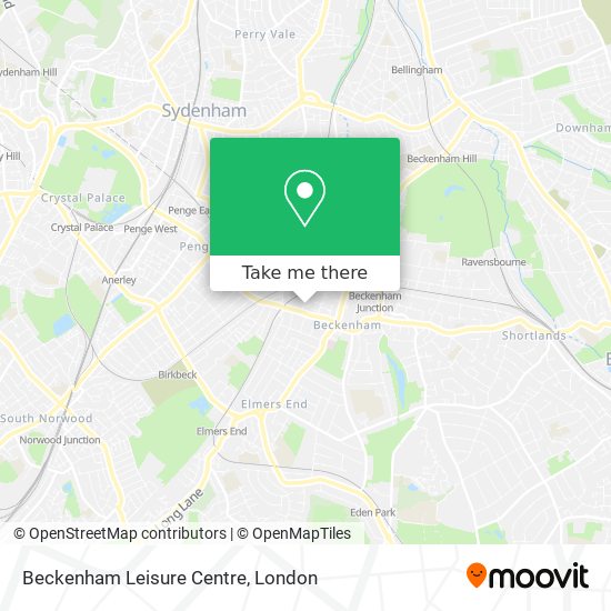 Beckenham Leisure Centre map