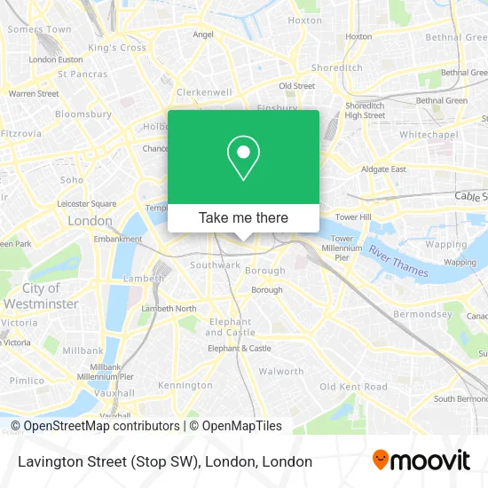 Lavington Street (Stop SW), London map
