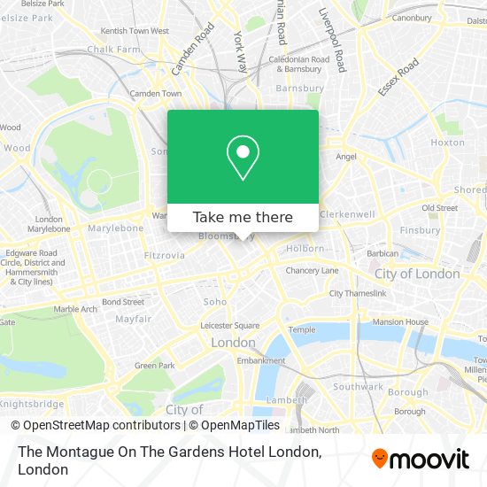 The Montague On The Gardens Hotel London map