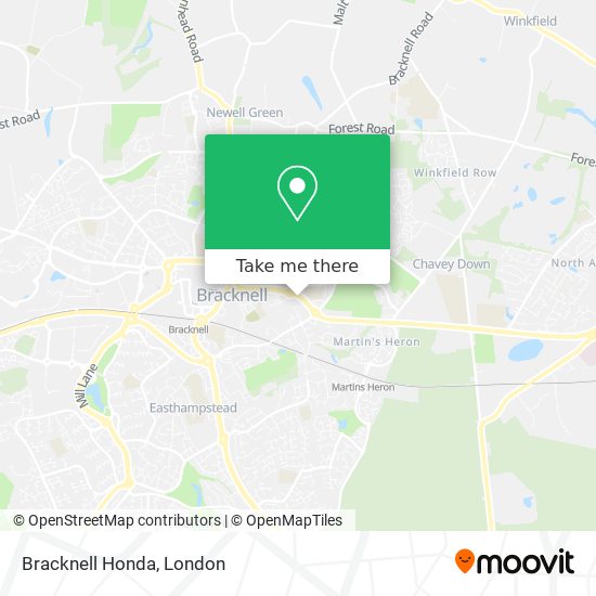 Bracknell Honda map