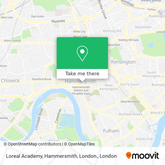 Loreal Academy, Hammersmith, London. map