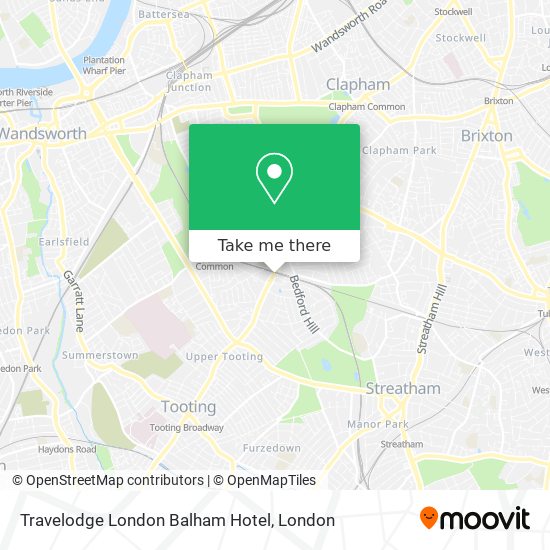 Travelodge London Balham Hotel map