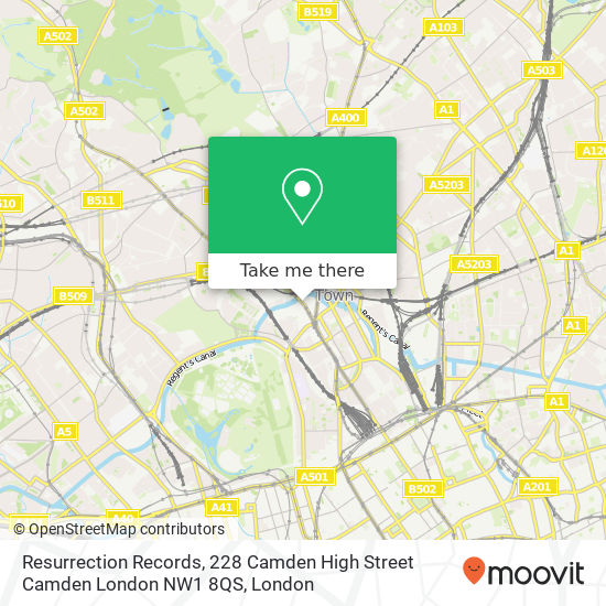 Resurrection Records, 228 Camden High Street Camden London NW1 8QS map