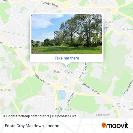 Foots Cray Meadows map
