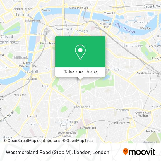 Westmoreland Road (Stop M), London map