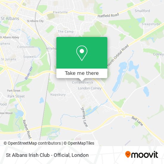 St Albans Irish Club - Official map