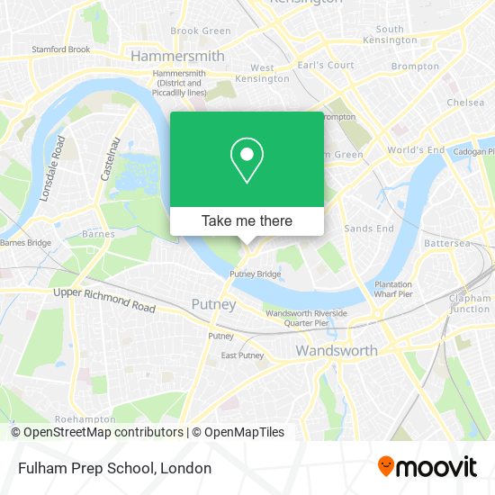 Fulham Prep School map