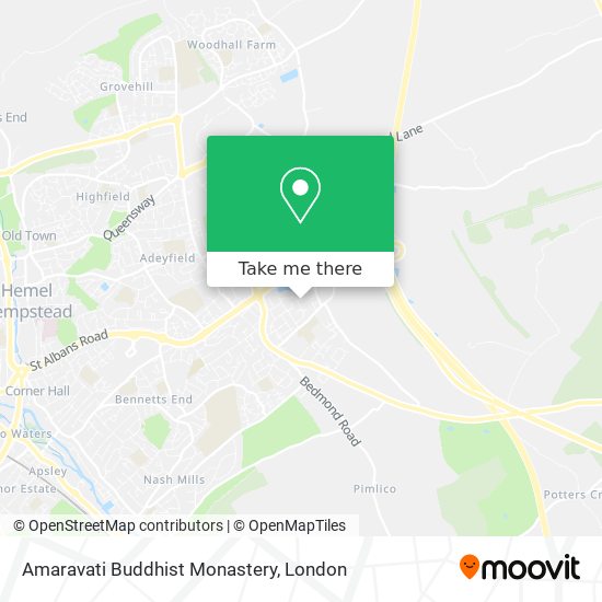 Amaravati Buddhist Monastery map