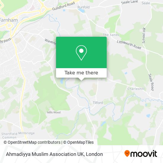 Ahmadiyya Muslim Association UK map