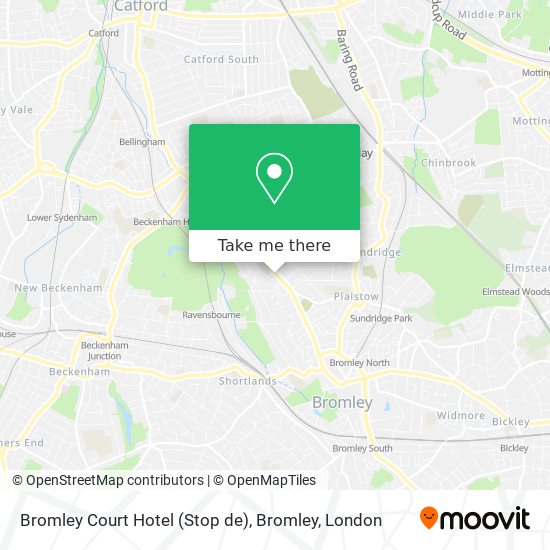 Bromley Court Hotel (Stop de), Bromley map