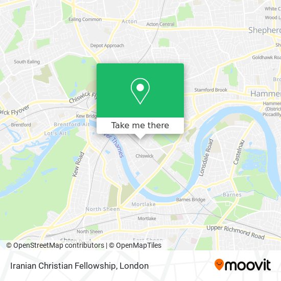 Iranian Christian Fellowship map