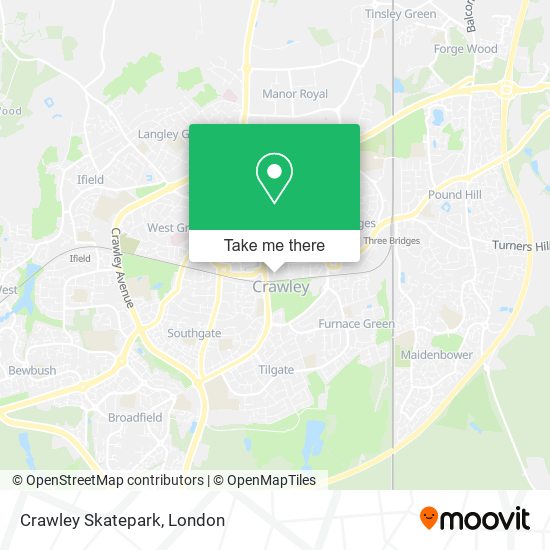 Crawley Skatepark map