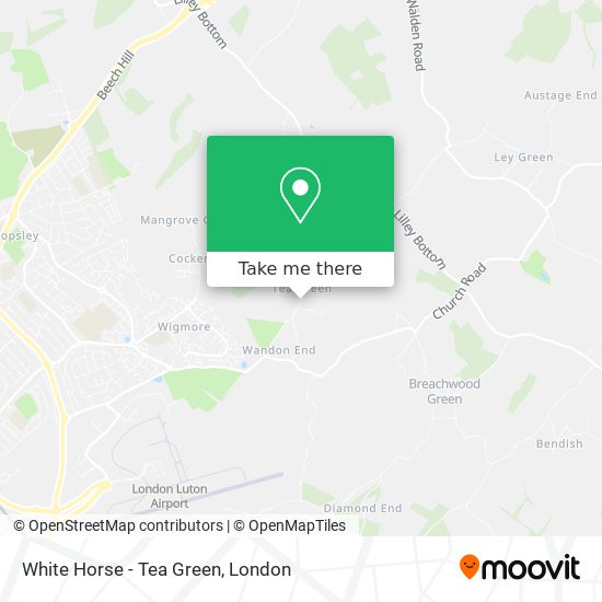 White Horse - Tea Green map