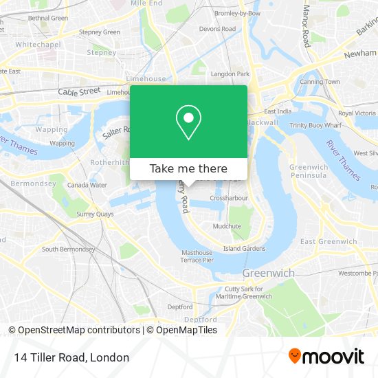 14 Tiller Road map