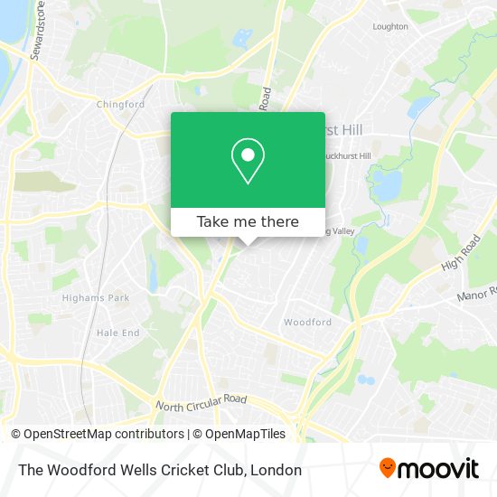 The Woodford Wells Cricket Club map