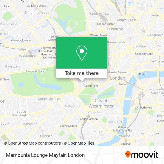 Mamounia Lounge Mayfair map