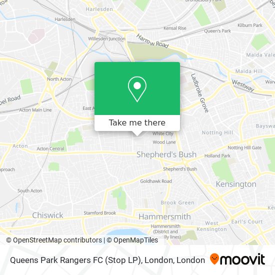 Queens Park Rangers FC (Stop LP), London map
