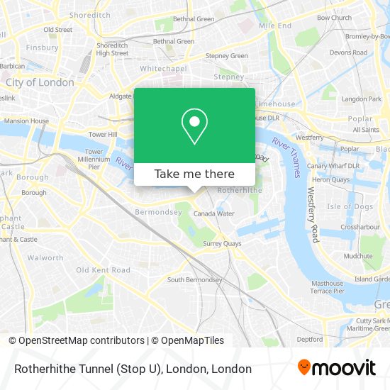Rotherhithe Tunnel (Stop U), London map