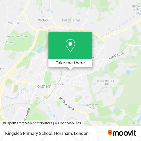 Kingslea Primary School, Horsham map
