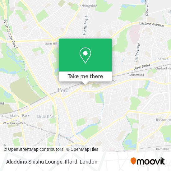 Aladdin's Shisha Lounge, Ilford map