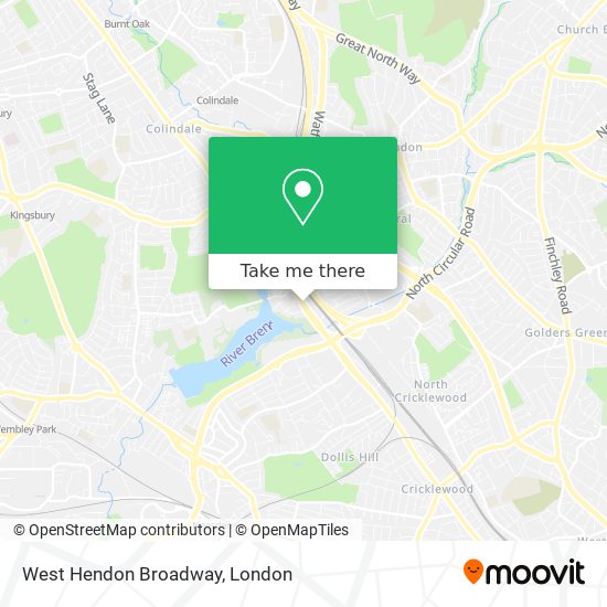 West Hendon Broadway map