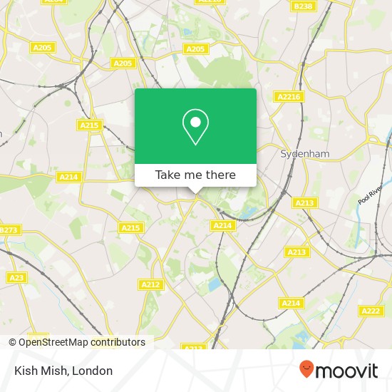 Kish Mish, 14 Crystal Palace Parade Crystal Palace London SE19 1 map