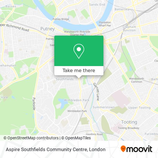 Aspire Southfields Community Centre map