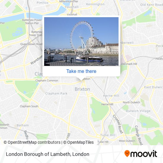 London Borough of Lambeth map
