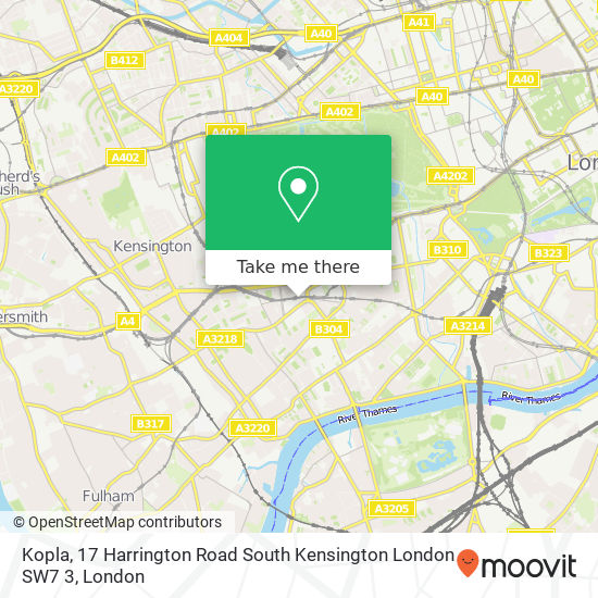 Kopla, 17 Harrington Road South Kensington London SW7 3 map