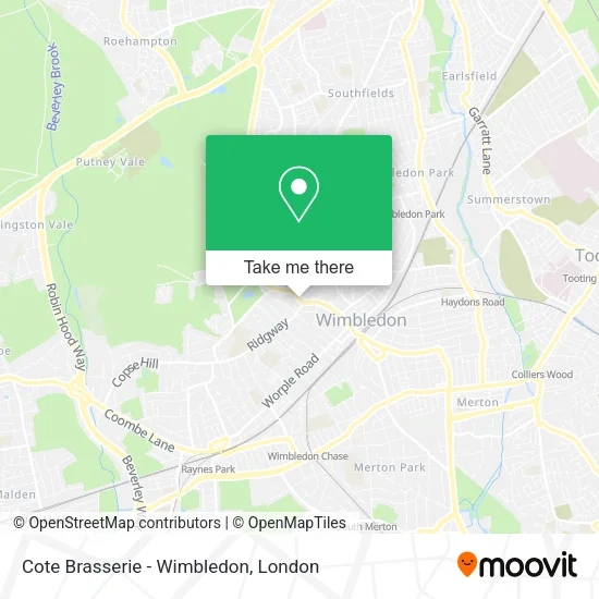 Cote Brasserie - Wimbledon map