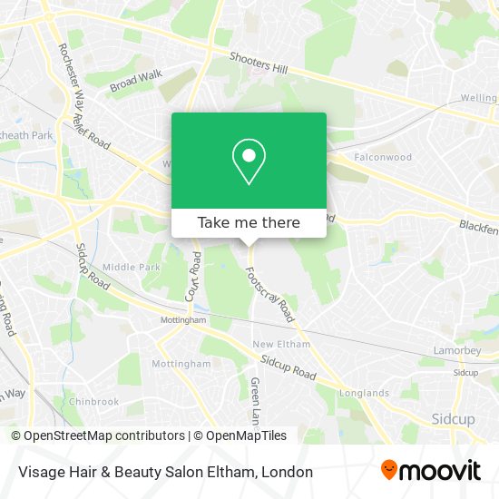 Visage Hair & Beauty Salon Eltham map