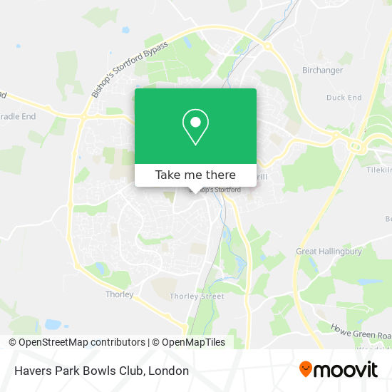 Havers Park Bowls Club map