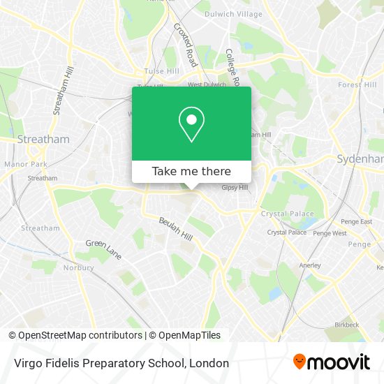 Virgo Fidelis Preparatory School map