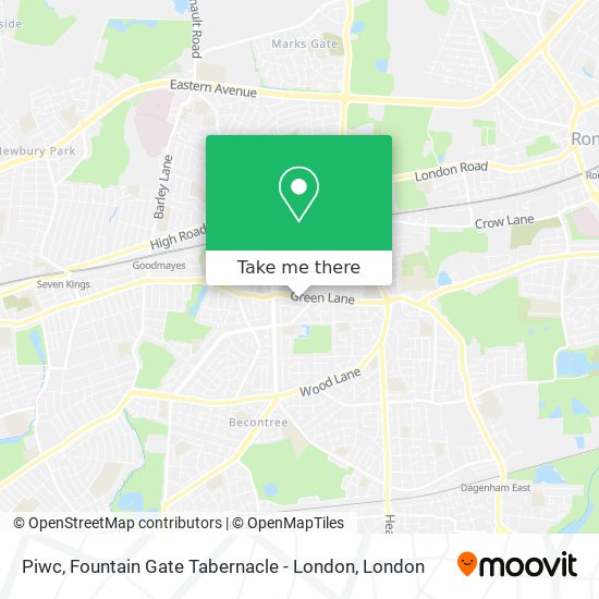 Piwc, Fountain Gate Tabernacle - London map