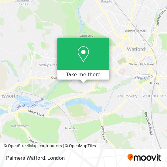 Palmers Watford map