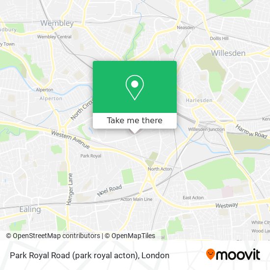 Park Royal Road (park royal acton) map