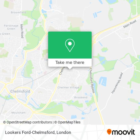 Lookers Ford-Chelmsford map