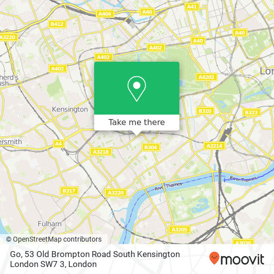 Go, 53 Old Brompton Road South Kensington London SW7 3 map