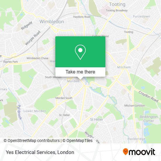 Yes Electrical Services map