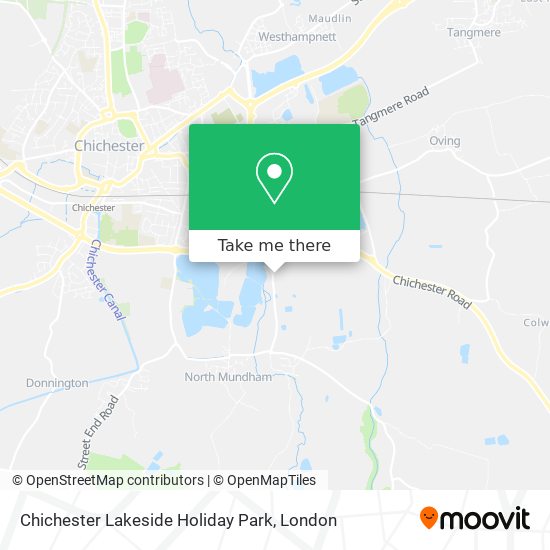 Chichester Lakeside Holiday Park map