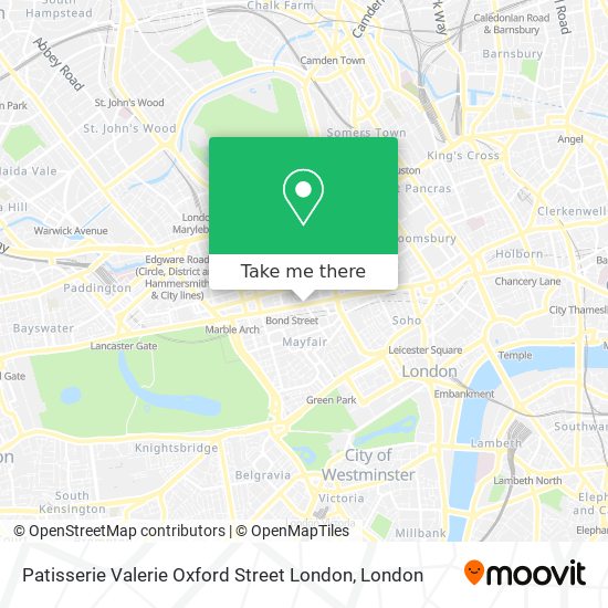 Patisserie Valerie Oxford Street London map