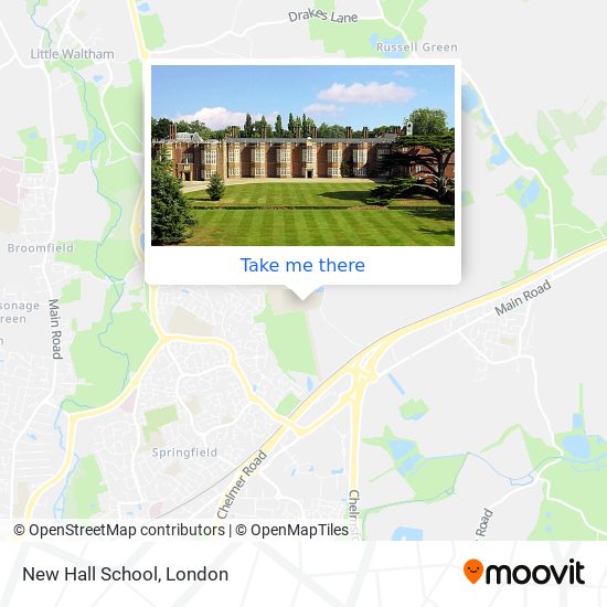 New Hall School map