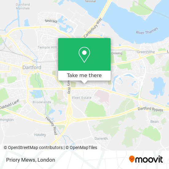 Priory Mews map