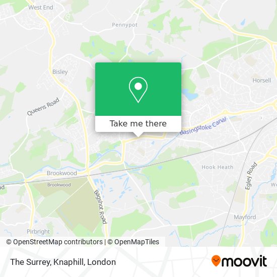 The Surrey, Knaphill map
