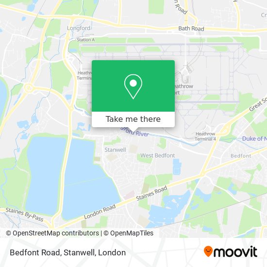 Bedfont Road, Stanwell map