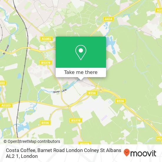 Costa Coffee, Barnet Road London Colney St Albans AL2 1 map