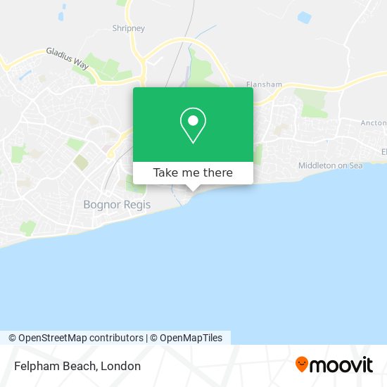 Felpham Beach map